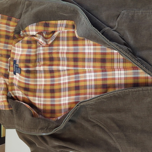 Zara, Trafaluc, Olive Green Corduroy Hooded Jacket. LG - Picture 9 of 10